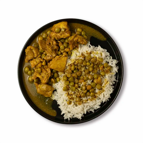 Trinidad Curry Chicken with Peas and Jasmine Rice