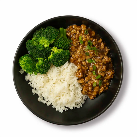 Teriyaki Turkey with Jasmine Rice and Broccoli