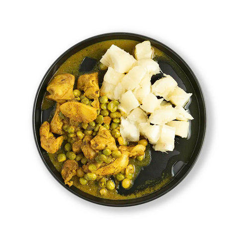 Caribbean Curry Chicken with Peas and Yuca