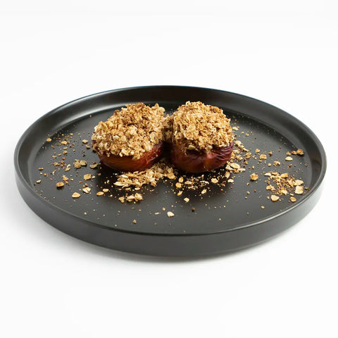Baked Peach with Gluten-Free Oat Crumble