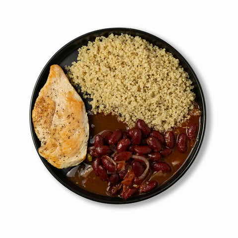 Seared Chicken with Kidney Beans and Quinoa